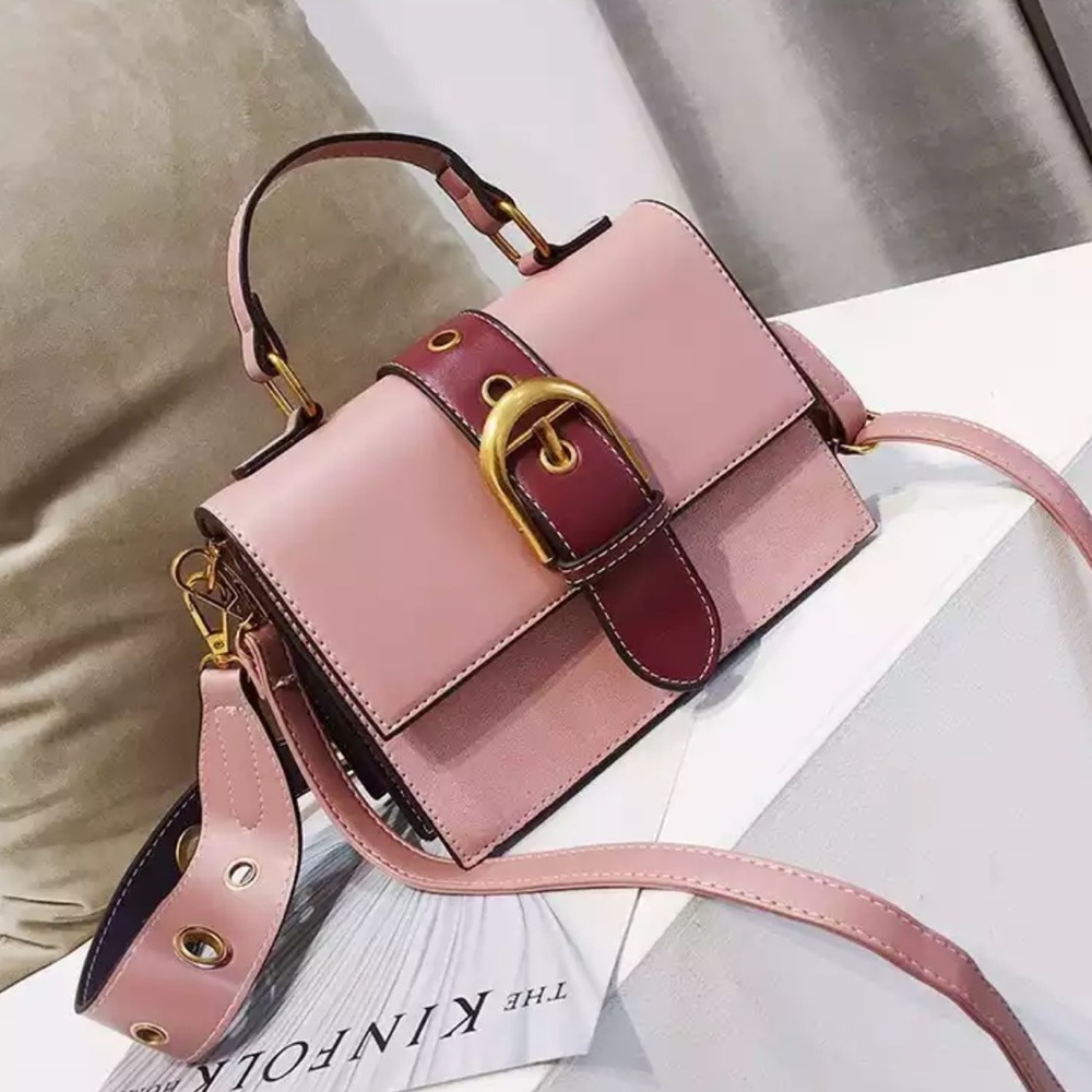 💖 NEW Pink Vegan Leather Crossbody Bag 💖 - Picture 3 of 6